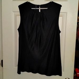 Talbot's black shiny sleeveless top, 2X